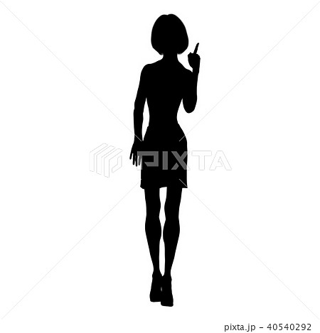 ハイヒールの女性シルエット Permingcgイラスト素材のイラスト素材