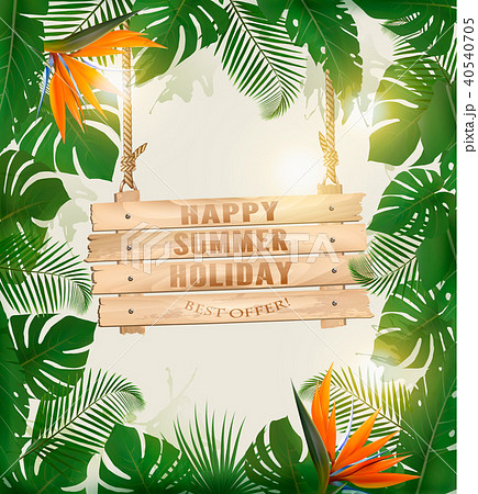 Summer holiday background with exotic palm  40540705