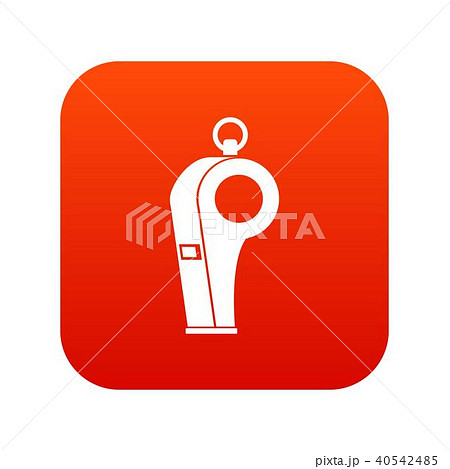 Whistle of refere icon digital red 40542485