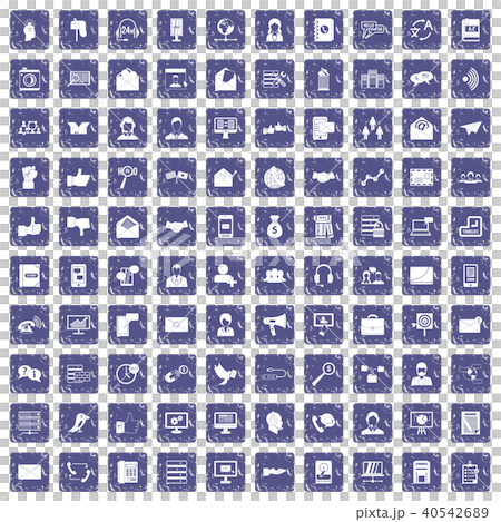 100 interaction icons set grunge sapphire 100 interaction icons set grunge sapphire 40542689
