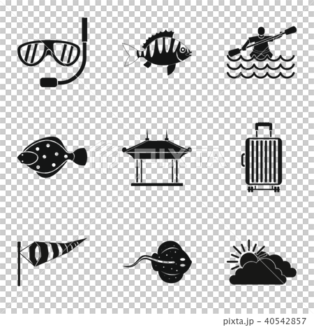Dip icons set, simple style Dip icons set, simple style 40542857