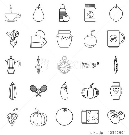 Allowance icons set, outline style 40542994