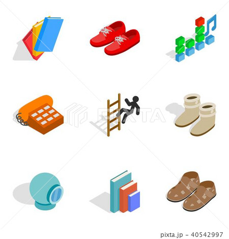 Presentation icons set, isometric style 40542997