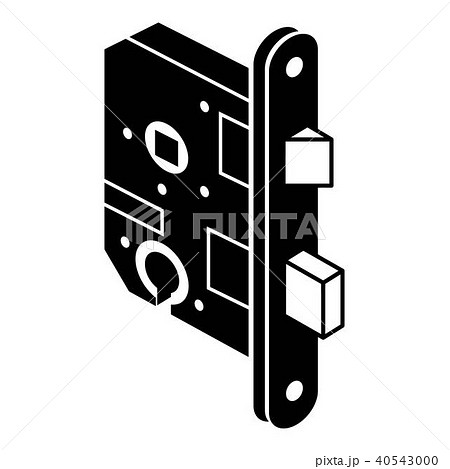 Standard door lock icon, simple style. 40543000