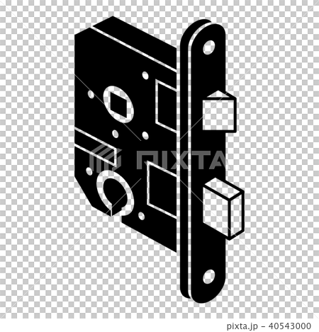 Standard door lock icon, simple style. 40543000