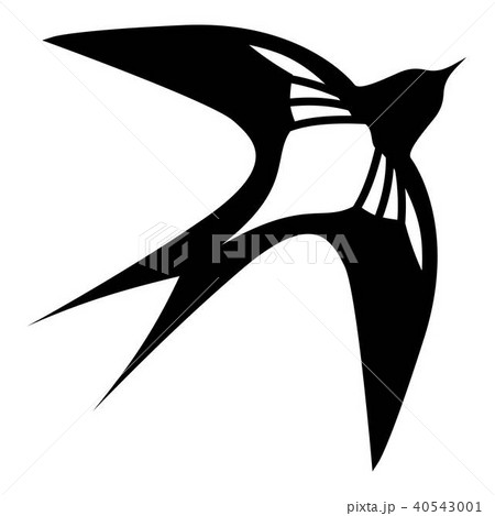 Swallow icon, simple black style 40543001