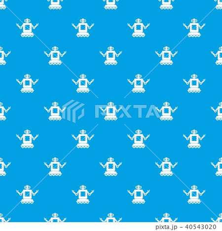 Cyborg on wheels pattern seamless blue Cyborg on wheels pattern seamless blue 40543020