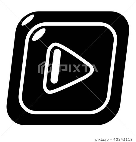 Video icon, simple black style 40543118