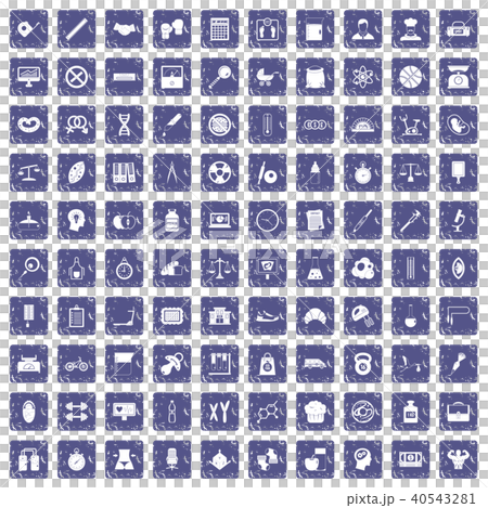 100 libra icons set grunge sapphire 40543281