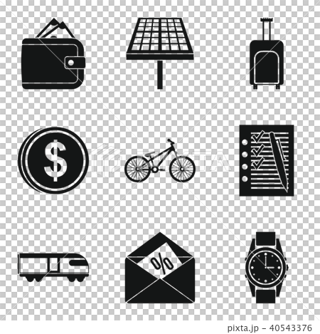 First business icons set, simple style 40543376