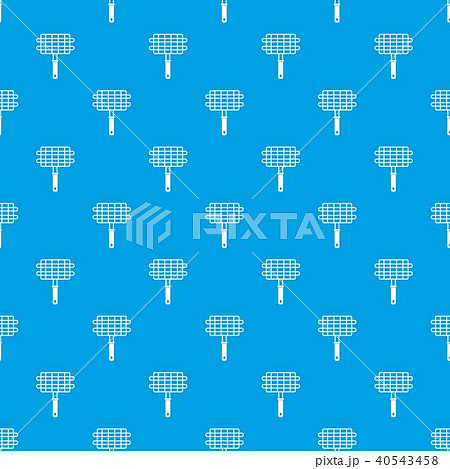 Stainless barbecue grill camping basket pattern seamless blue Stainless barbecue grill camping basket pattern seamless blue 40543458