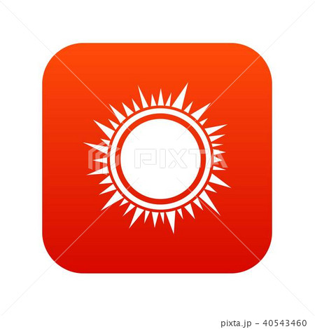Sun icon digital red Sun icon digital red 40543460