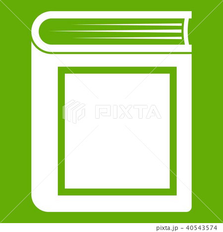 Thick book icon green 40543574