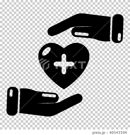 Insurance life icon, simple black style 40543594