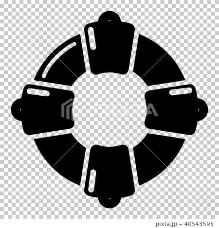 Lifebuoy icon, simple black style 40543595