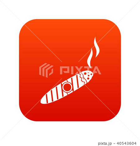 Cigar icon digital red Cigar icon digital red 40543604