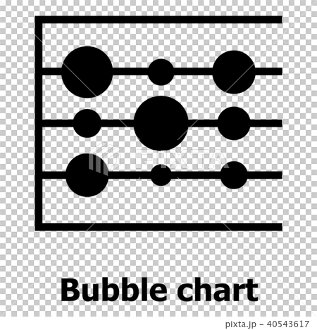 Bubble chart icon, simple style. 40543617