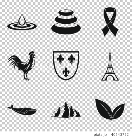 Standard icons set, simple style - Stock Illustration [40543732] - PIXTA