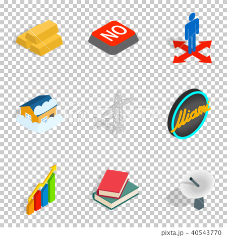 Value icons set, isometric style Value icons set, isometric style 40543770