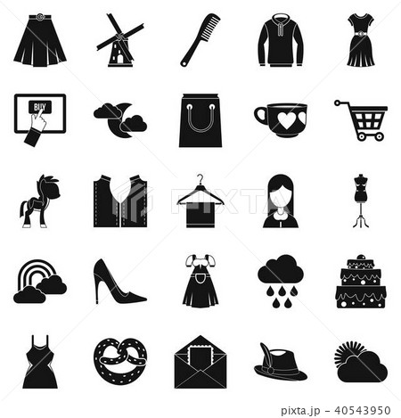 Manner icons set, simple style Manner icons set, simple style 40543950