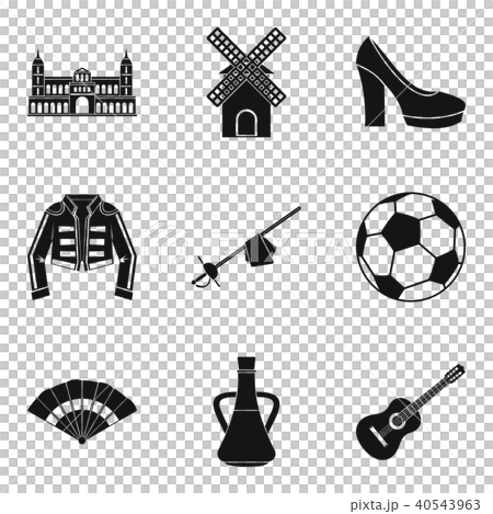 European icons set, simple style 40543963