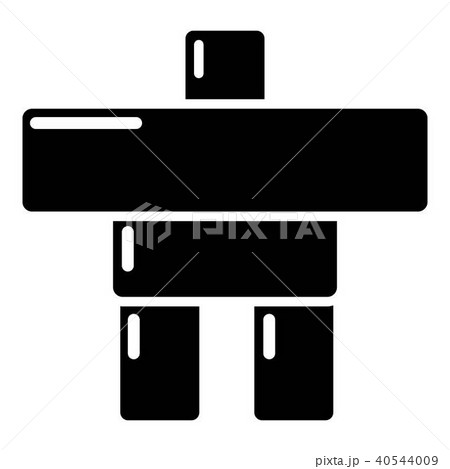 Stone sculpture canada icon, simple black style 40544009