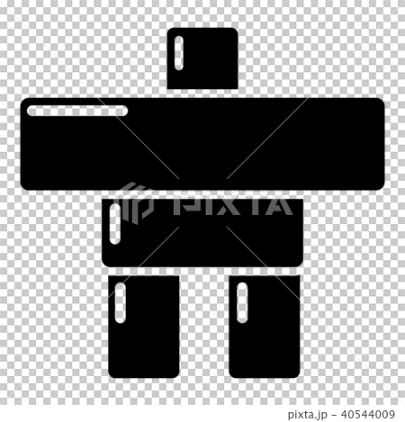 Stone sculpture canada icon, simple black style 40544009