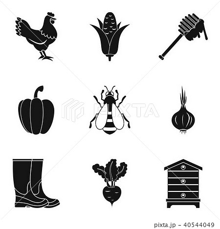 Gathering icons set, simple style 40544049