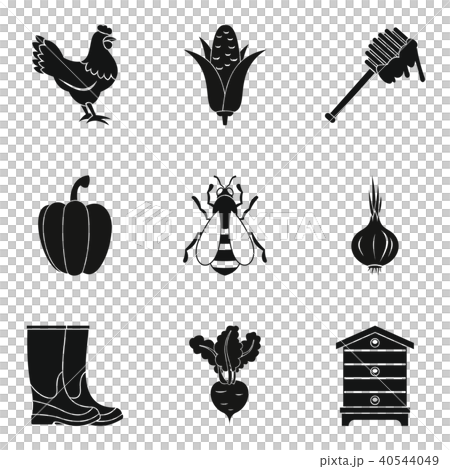 Gathering icons set, simple style 40544049