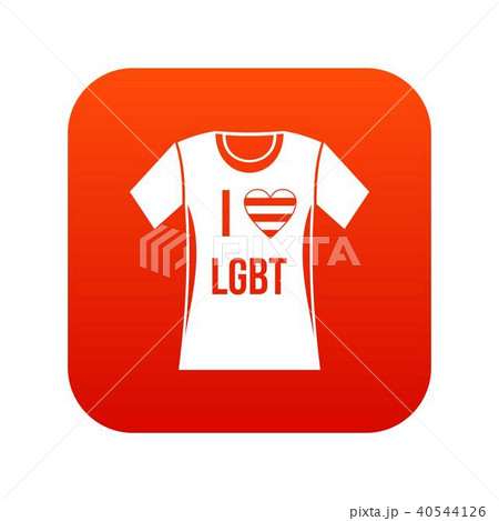 T-shirt i love LGBT icon digital red T-shirt i love LGBT icon digital red 40544126