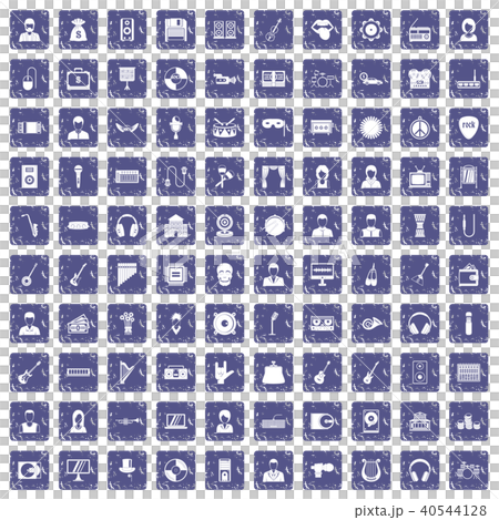 100 music icons set grunge sapphire 100 music icons set grunge sapphire 40544128