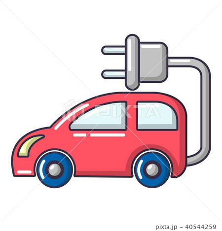 Electric car icon, cartoon style. 40544259