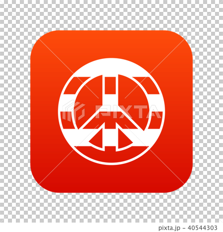LGBT peace sign icon digital red LGBT peace sign icon digital red 40544303