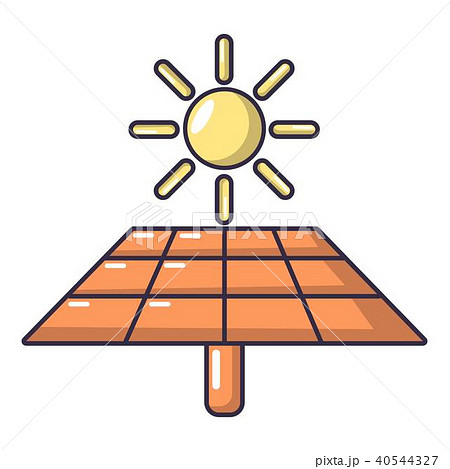 Solar energy icon, cartoon style. - Stock Illustration [40544327] - PIXTA