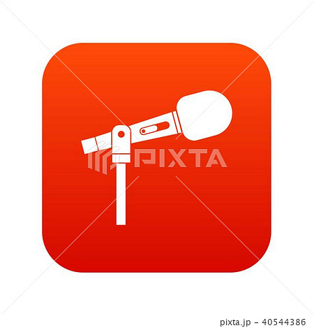 Microphone icon digital red 40544386