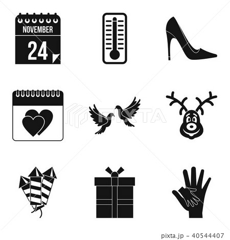 Excellent performance icons set, simple style 40544407