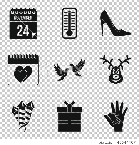 Excellent performance icons set, simple style 40544407