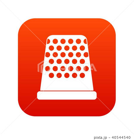 Thimble icon digital red 40544540