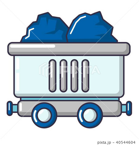 Coal car icon, cartoon style. 40544604