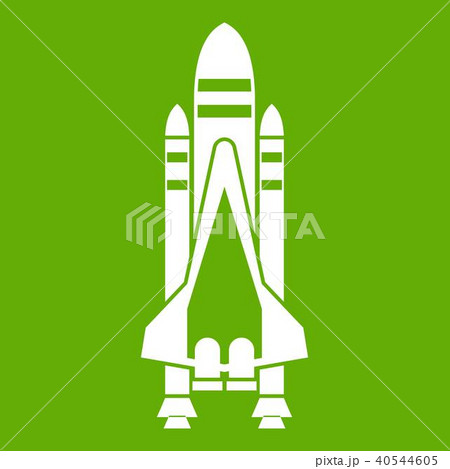 Space shuttle icon green Space shuttle icon green 40544605