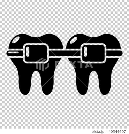 Dental brace icon, simple black style 40544607