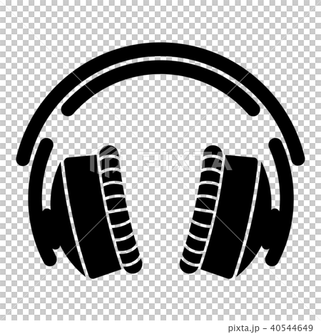 Headphones icon, simple black style Headphones icon, simple black style 40544649