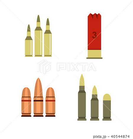Cartridges icon set, flat style 40544874