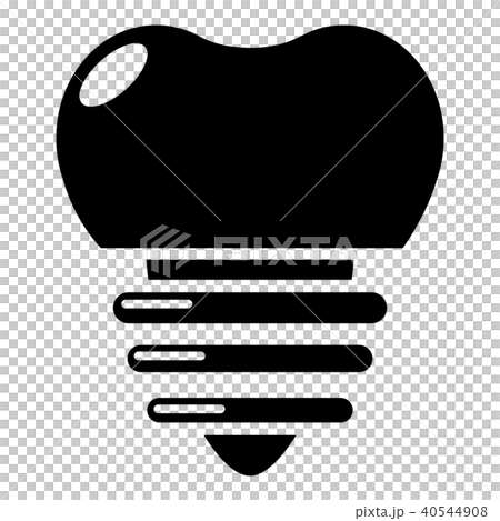 Dental implant icon, simple black style 40544908