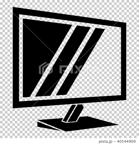 Tv icon, simple black style 40544909