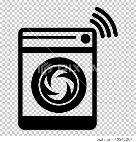 Washing machine icon, simple black style 40545204