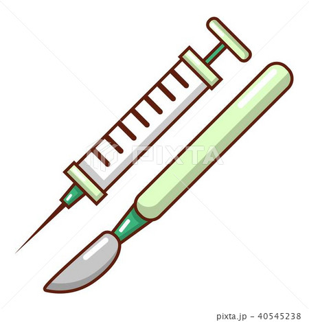 Tools injection icon, cartoon style. 40545238