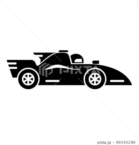 Racing car icon, simple black style - Stock Illustration [40545290] - PIXTA
