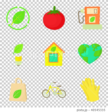 Cereal icons set, cartoon style 40545335