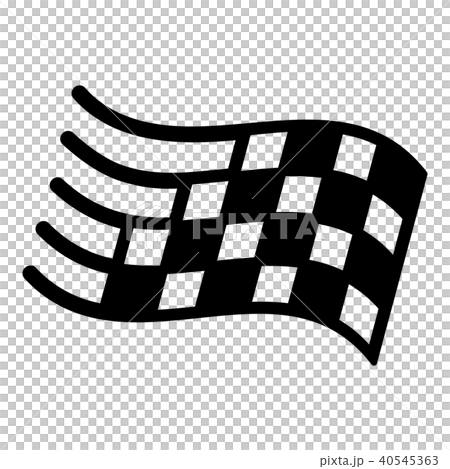 Finish flag icon, simple black style 40545363